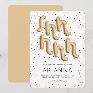 Stars in Gold Foil Ballon Typ Überraschung Geburts Einladung