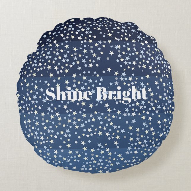 Stars in the Sky Rundes Kissen (Vorderseite)
