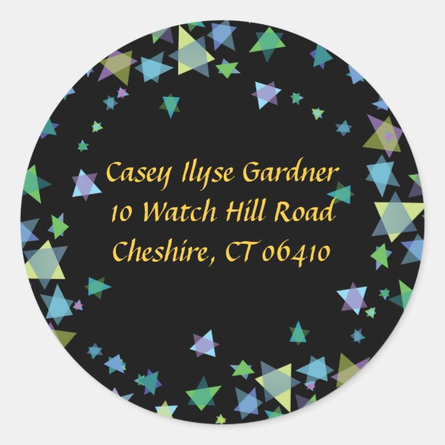 Stars Jüdische Rückkehraufkleber Runder Aufkleber (Vorderseite)