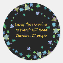 Stars Jüdische Rückkehraufkleber Runder Aufkleber