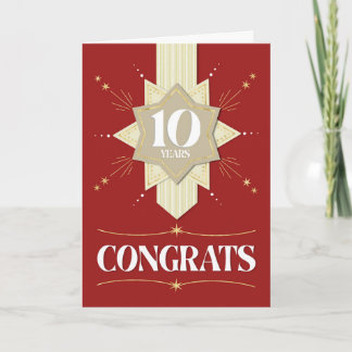 Stars-Karte für den 10. Geburtstag des Mitarbeiter Karte