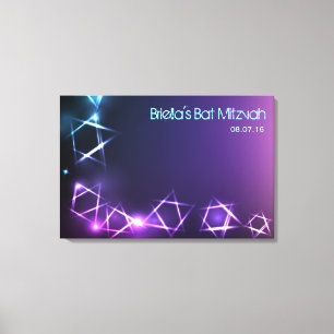 STARS & LIGHTS Bat Mitzvah Sign-In Memory Board Leinwanddruck