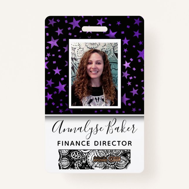 Stars Marble Beruflich CNA Foto Name Ausweis (Vorderseite)