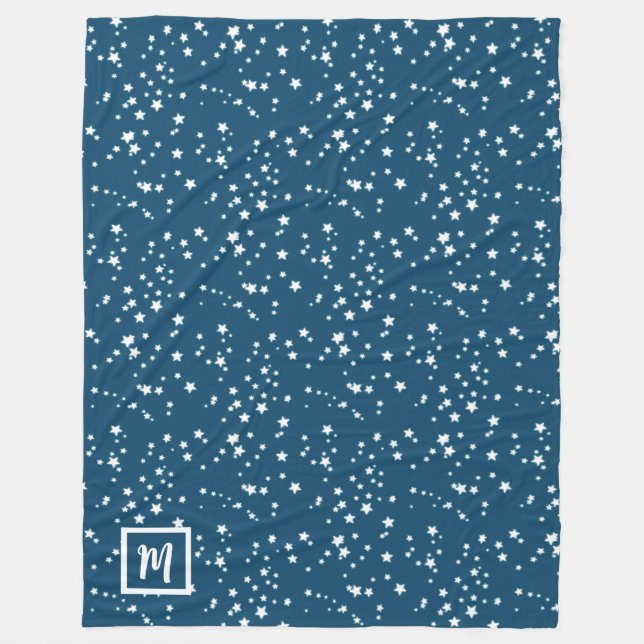 Stars Monogramm Fleecedecke (Vorderseite)