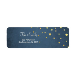 Stars Moon Address Labels Gold Baby Dusche Galaxy