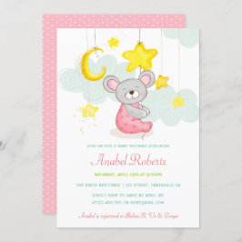 Stars Moon Baby Shower Einladung