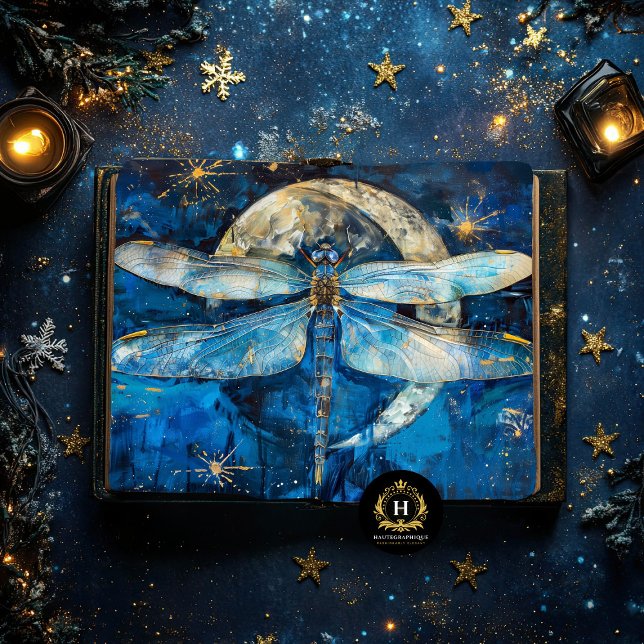 Stars Moon Blue Dragonfly Vintag Decoupage Seidenpapier (Von Creator hochgeladen)