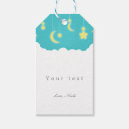 Stars Moon & Clouds Babydusche Geschenk-Tag Geschenkanhänger