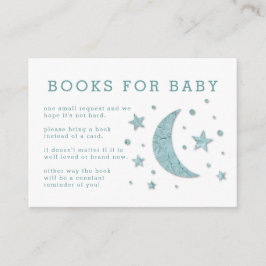 Stars Moon Mint Baby Showkarte Begleitkarte