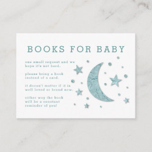 Stars Moon Mint Baby Showkarte Begleitkarte