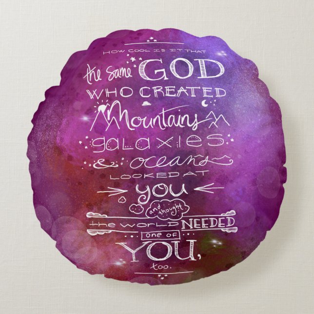 Stars Moon Space Kinderzimmer Astrologie Astronomi Rundes Kissen (Vorderseite)