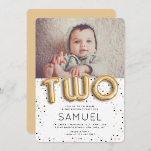 Stars n Gold Foil Ballon Typ 2 Geburtstag Einladung