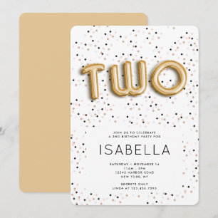 Stars n Gold Foil Ballon Typ 2 Geburtstag Einladung