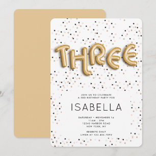 Stars n Gold Foil Ballon Typ 3 Geburtstag Einladung