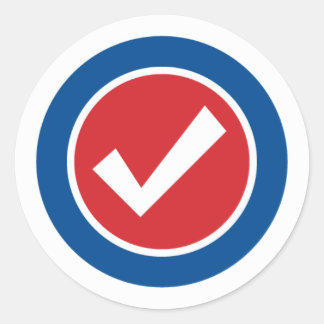 Stars n Streifen 32 - Kreis Runder Aufkleber