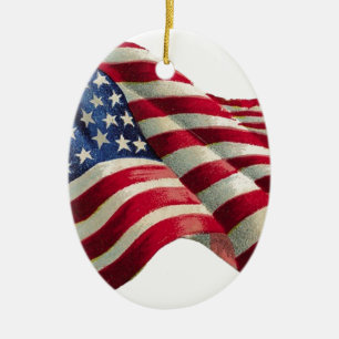 Stars N Streifen Keramik Ornament