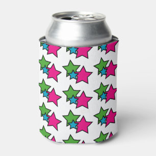 Stars Neorful Bright Blue Pink Green Black Dosenkühler