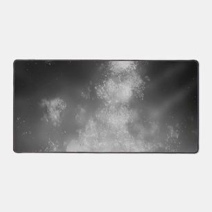 Stars Night Sky Midnight Milky Way Gray Schreibtischunterlage