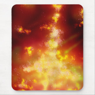 Stars Night Sky Mitternacht Milky Way Orange Mousepad