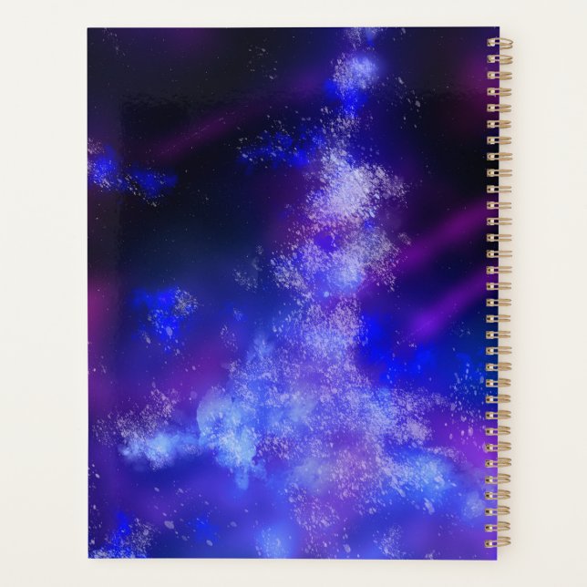 Stars Night Sky Mitternachtsblauer Saphir Milchstr Planer (Rückseite)