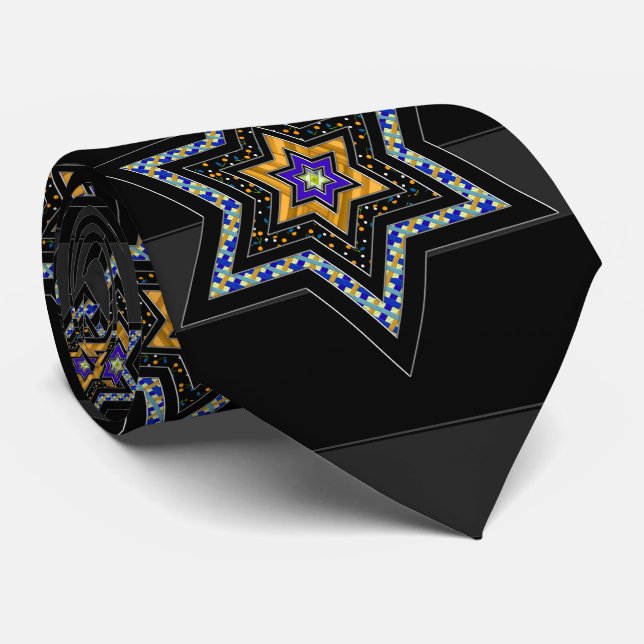 STARS of David and Stripes Krawatte (Gerollt)