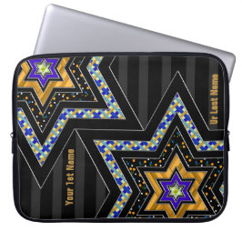 STARS of David and Stripes v1 (Personalisiert) Laptopschutzhülle