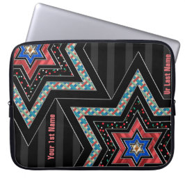 STARS of David and Stripes v2 (Personalisiert) Laptopschutzhülle
