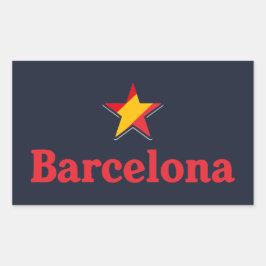 Stars of Spain – Barcelona Rechteckiger Aufkleber
