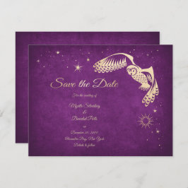 Stars Owl Lila Zauberer Hochzeit Save The Date