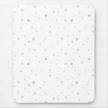Stars Pastel Colors Mouse Pad