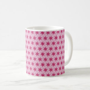 Stars Pattern Trending Colors Lilac Pink Maroon Kaffeetasse