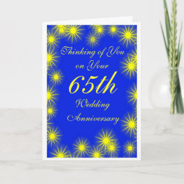 Stars Personalisiert 65. Hochzeitstag Karte