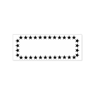 Stars-Rahmen-Rubber-Briefmarke Gummistempel