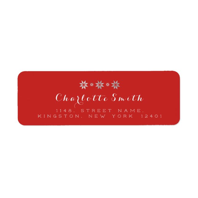 Stars Red White Gray UAWG Return Address Label (Vorne)