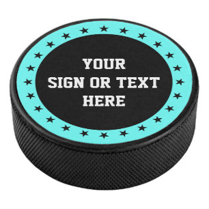 Stars Ring & Dot schwarz + Farbe, Zeichen oder Tex Eishockey Puck