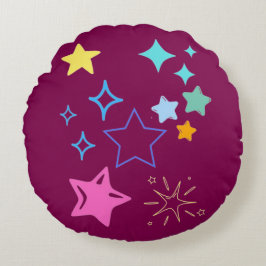 Stars Round Pillow Rundes Kissen