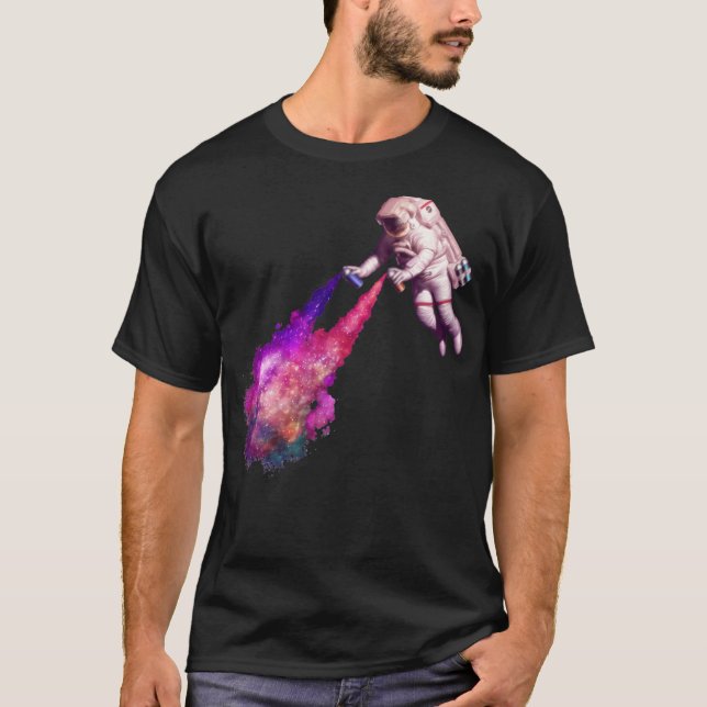 Stars schießen - Der Astronautenkünstler T-Shirt (Vorderseite)