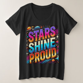 Stars Shine Proud Große Größe T-Shirt
