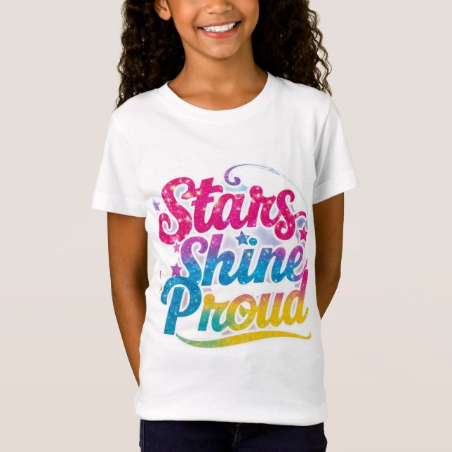 Stars Shine Proud T - Shirt - Radiant Patriotism (Vorderseite)