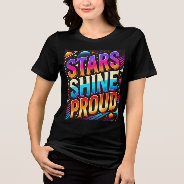 Stars Shine Proud Tri-Blend Shirt (Vorderseite)