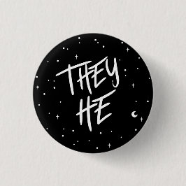 Stars Sie/Er Pronouns Button