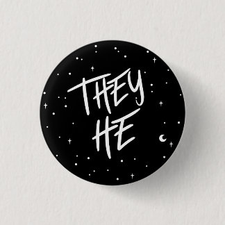 Stars Sie/Er Pronouns Button