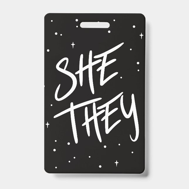 Stars Sie/Sie Pronouns Ausweis (Vorderseite)