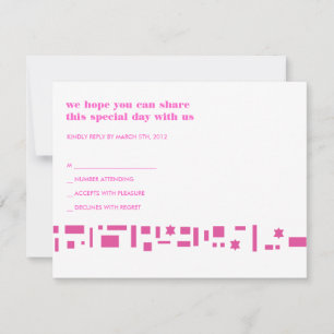 Stars & Squares Bar Bat Mitzvah Einladung