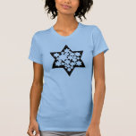 Stars Star von David T-Shirt<br><div class="desc">Schwarzer Stern von David mit vielen weißen Sternen in der Mitte.</div>