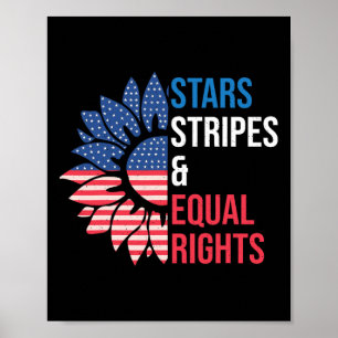 Stars Streifen und gleiche Rechte 4. Juli Frauen Poster