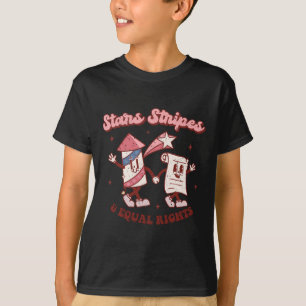 Stars Streifen und gleiche Rechte 4. Juli Retro G T-Shirt