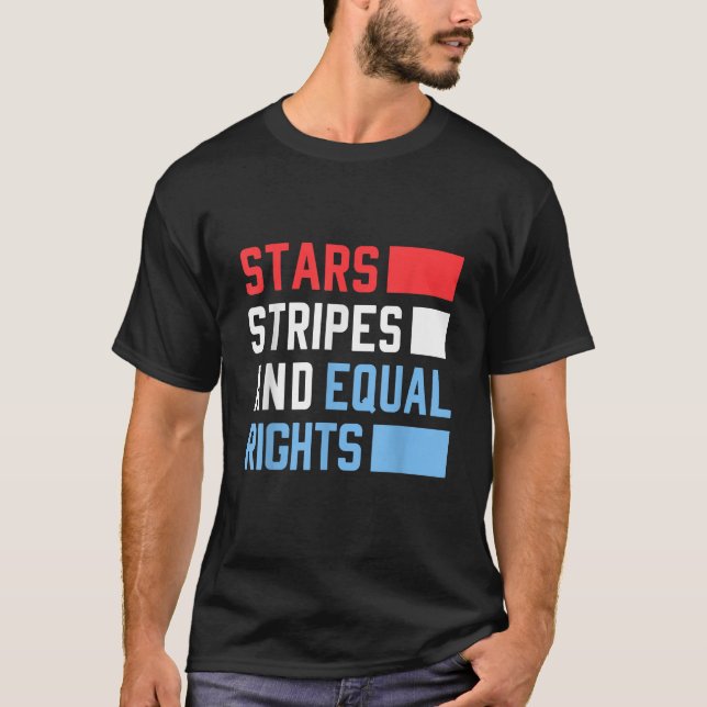 Stars Streifen und gleiche Rechte der Frau 4. T-Shirt (Vorderseite)