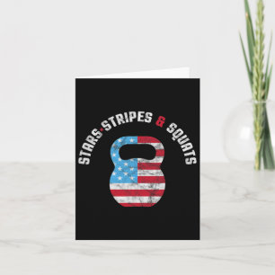 Stars Streifen und Squad Workout Gym Usa Flag 4. Karte