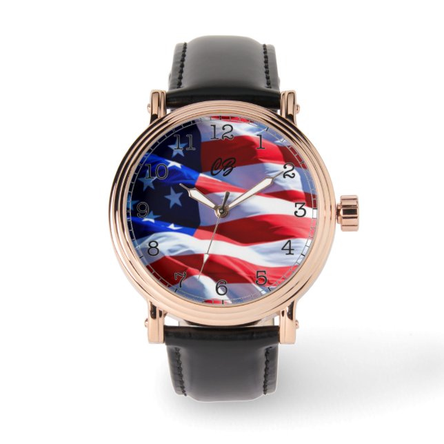 "Stars & Stripes"  Armbanduhr (Vorderseite)